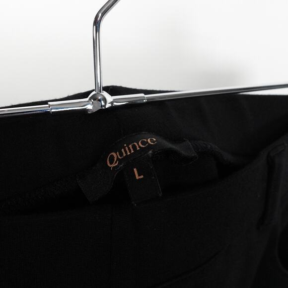 VGUC Quince Ultra-Stretch Ponte Straight Leg 4-Pocket Pant Black Large 3214-33 - Picture 9 of 12